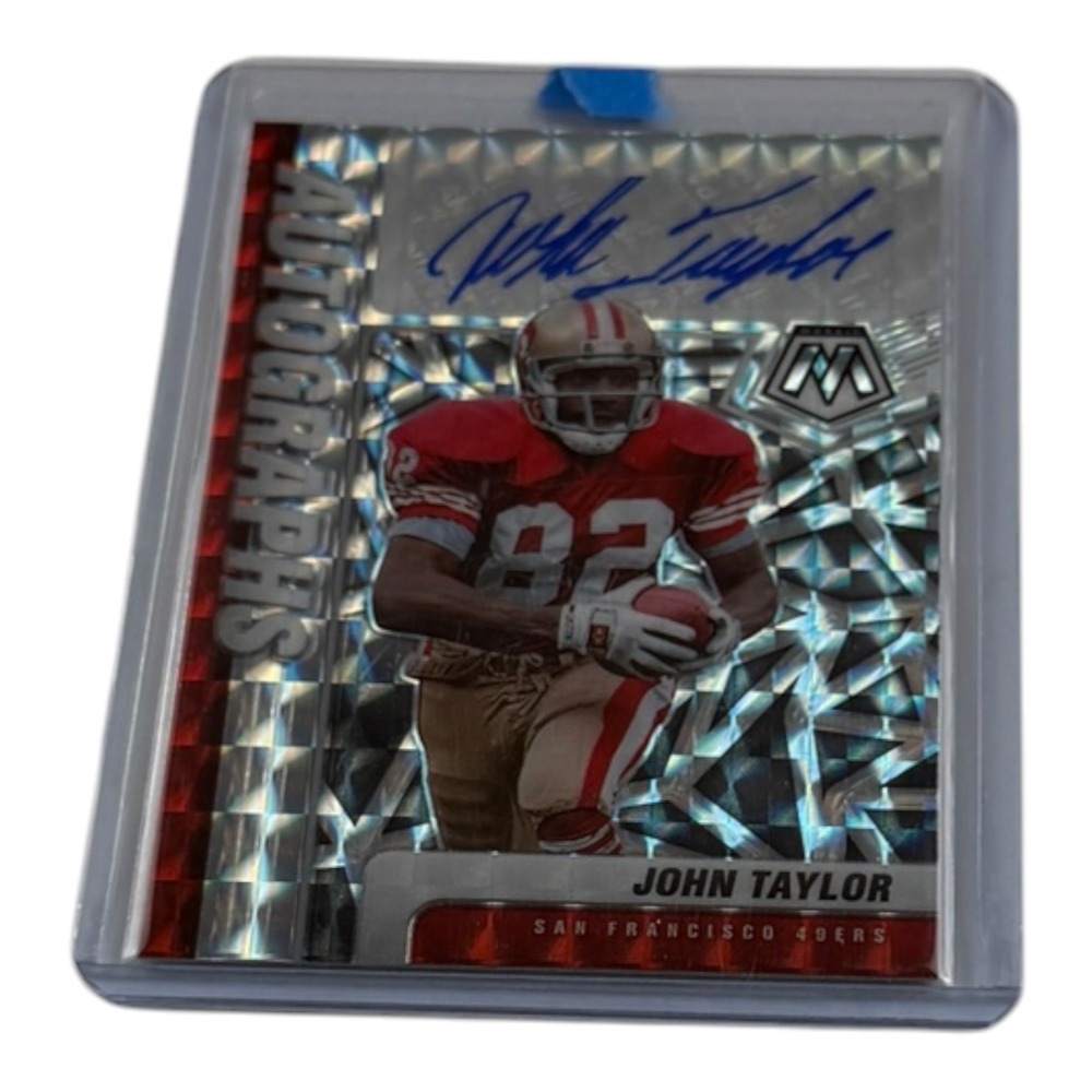 2021‎ Panini Mosaic John Taylor Auto San Francisco 49ers Autograph Card A-JOT
